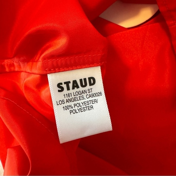 NEW Staud Colby Top Blouse ~ Red Off Shoulder Party Formal Dramatic - Picture 8 of 8